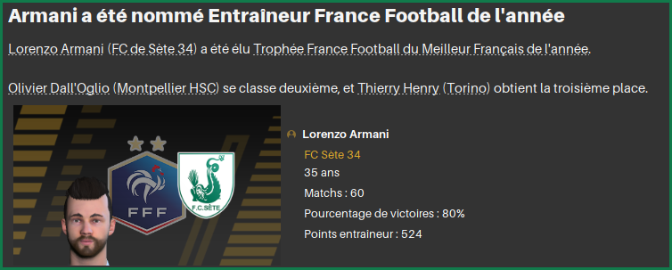 ArmaniEntraineurFranceFootball