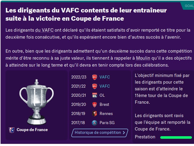Coupe de France 2023 - Dirigeants