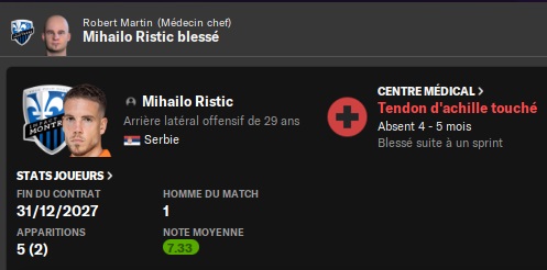 11.3 ristic blessé LB6