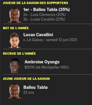 51.1 récompenses