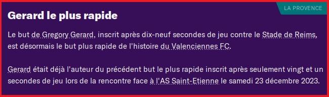 Gerard le plus rapide