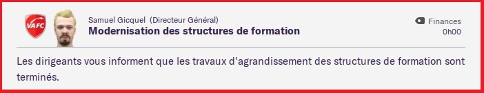 Modernisation - Structures de Formation Terminées