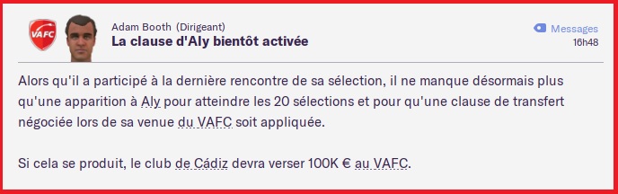Finances - Clause Sélections Aly