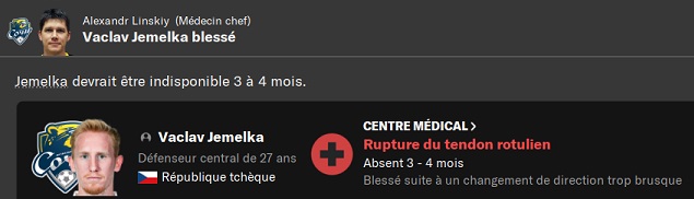 01.9 jemelka gravement blessé