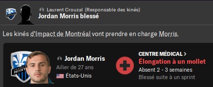 25.4 morris blessé