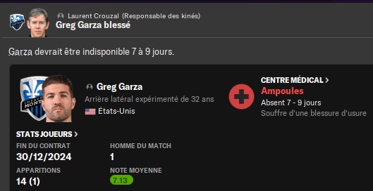 13.2 garza blessé