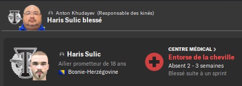 22.2 sulic blessé