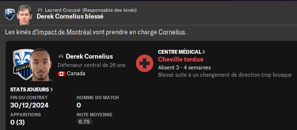 11.1 cornelius blessé