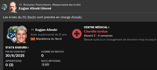 09.1 alioski blessé