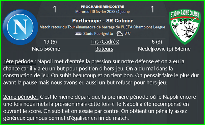 match retour barrage ldc