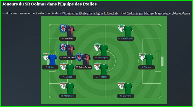 equipe des étoiles