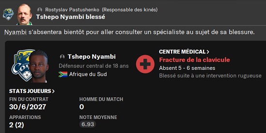23.2 nyambi blessé