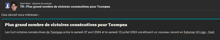 record victoires consecutives