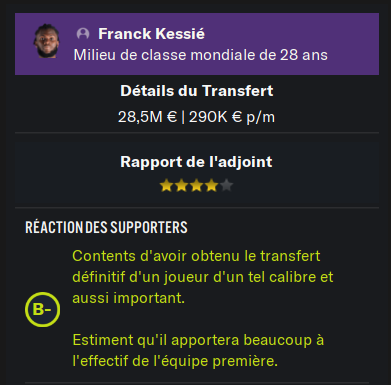 Transfert Kessié