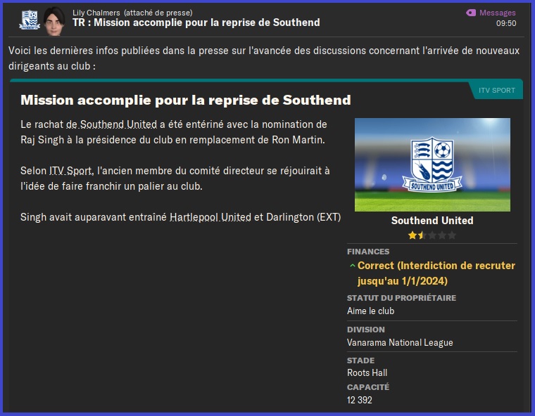Rachat officiel - 20 decembre 2023