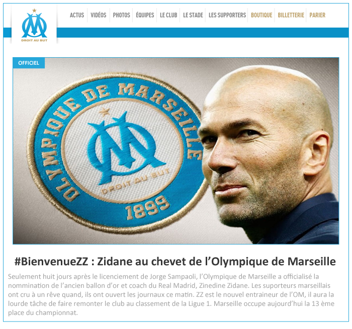 12 - ZIDANE AU CHEVET DE L'OM