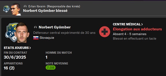 06.4 gyomber blessé