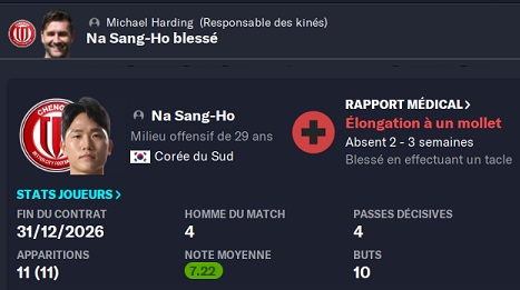 12.4 nsh blessé