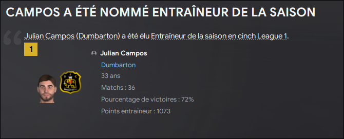 190 - entraineur de la saison