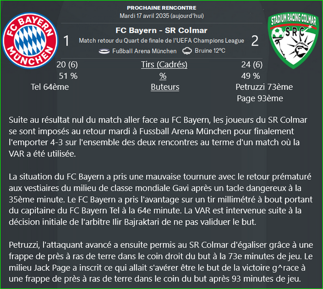 quart retour ldc