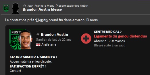 23.2 austin blessé