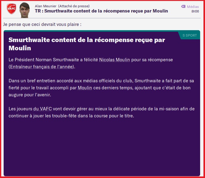 Entraineur de l'Année 2023 - Ligue 1 - Smurtwaite content