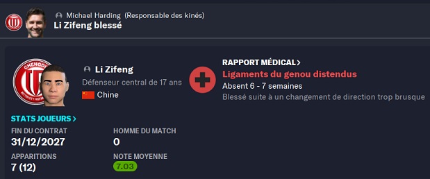 20.1 li zifeng blessé