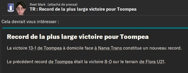 record large victoire