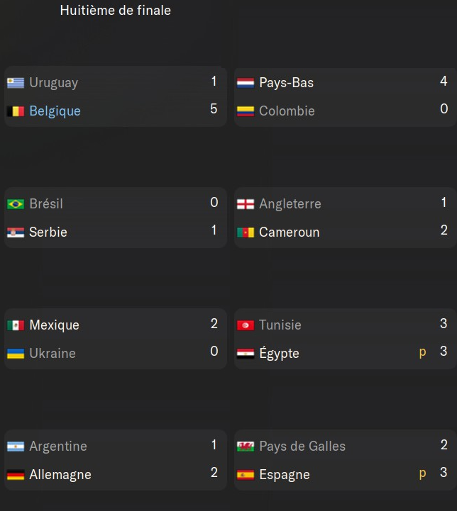 CDM !eme finale pays