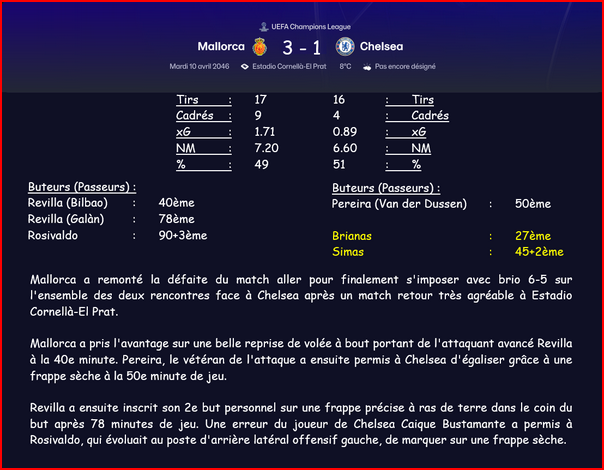 quart retour ucl